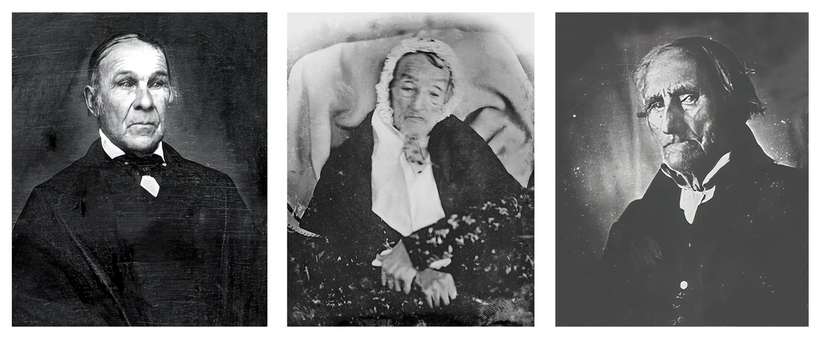 Early daguerreotype portraits of earliest-born contenders