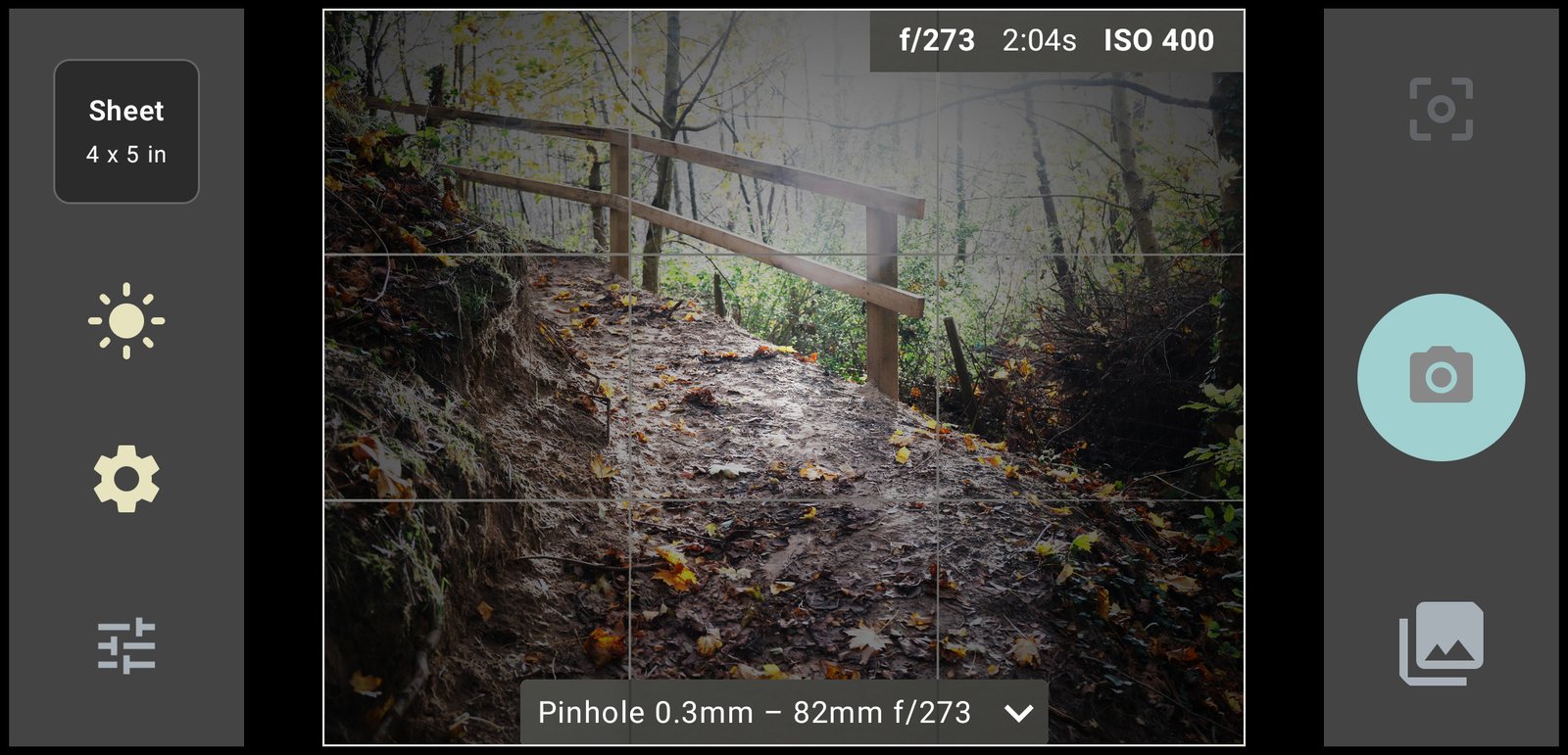 FinderView pinhole tools screen.